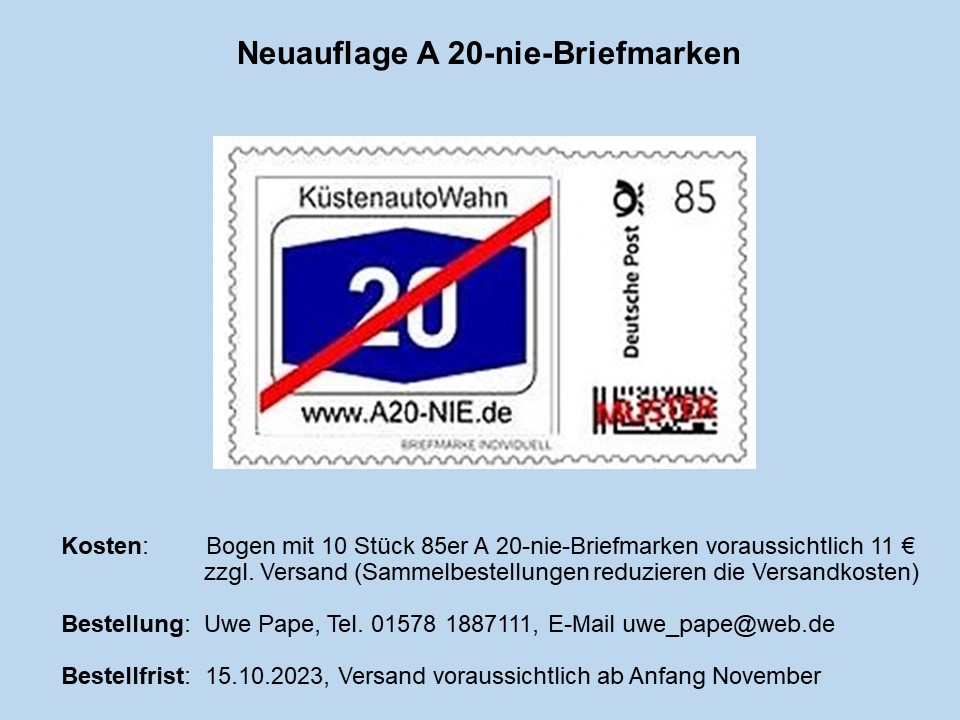 Briefmarken A20 Nie - 2023